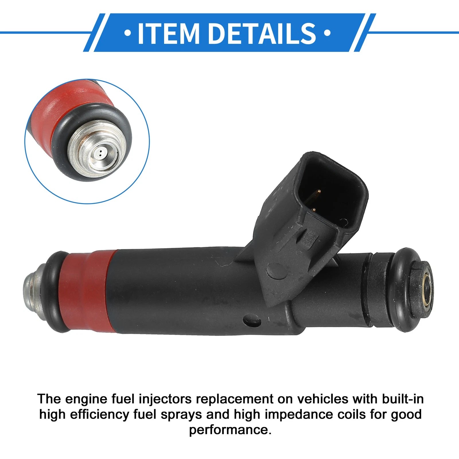 Set of 8 Fuel Injectors No. 53032145AA for Dodge Dakota (2001–2003) 4.7L
