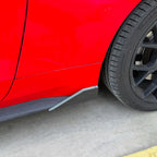 Carbon Look Side Skirt Rocker Extension Lips for Ford Mustang (2015–2023)
