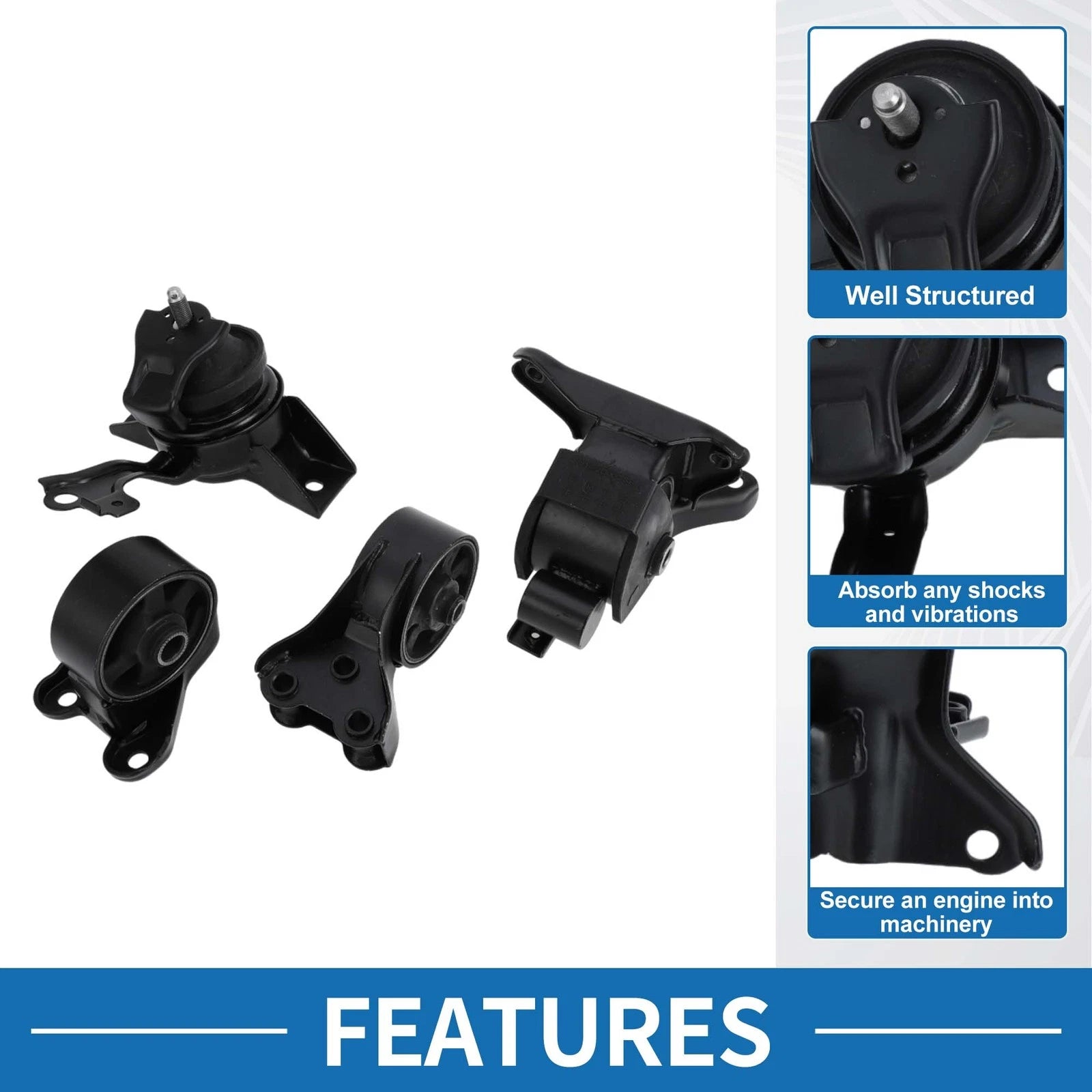 Set of 2 Engine Motor Trans Mounts for Hyundai Elantra 2.0L (2001–2006) 640283776850