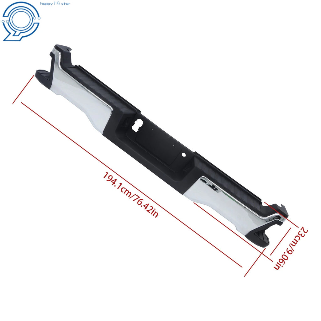 Chrome Rear Step Bumper for Ford F250 F350 Super Duty (2023–2024)