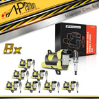 Set of 8 Ignition Coils & Iridium Spark Plugs for Chevy Cadillac GMC Isuzu