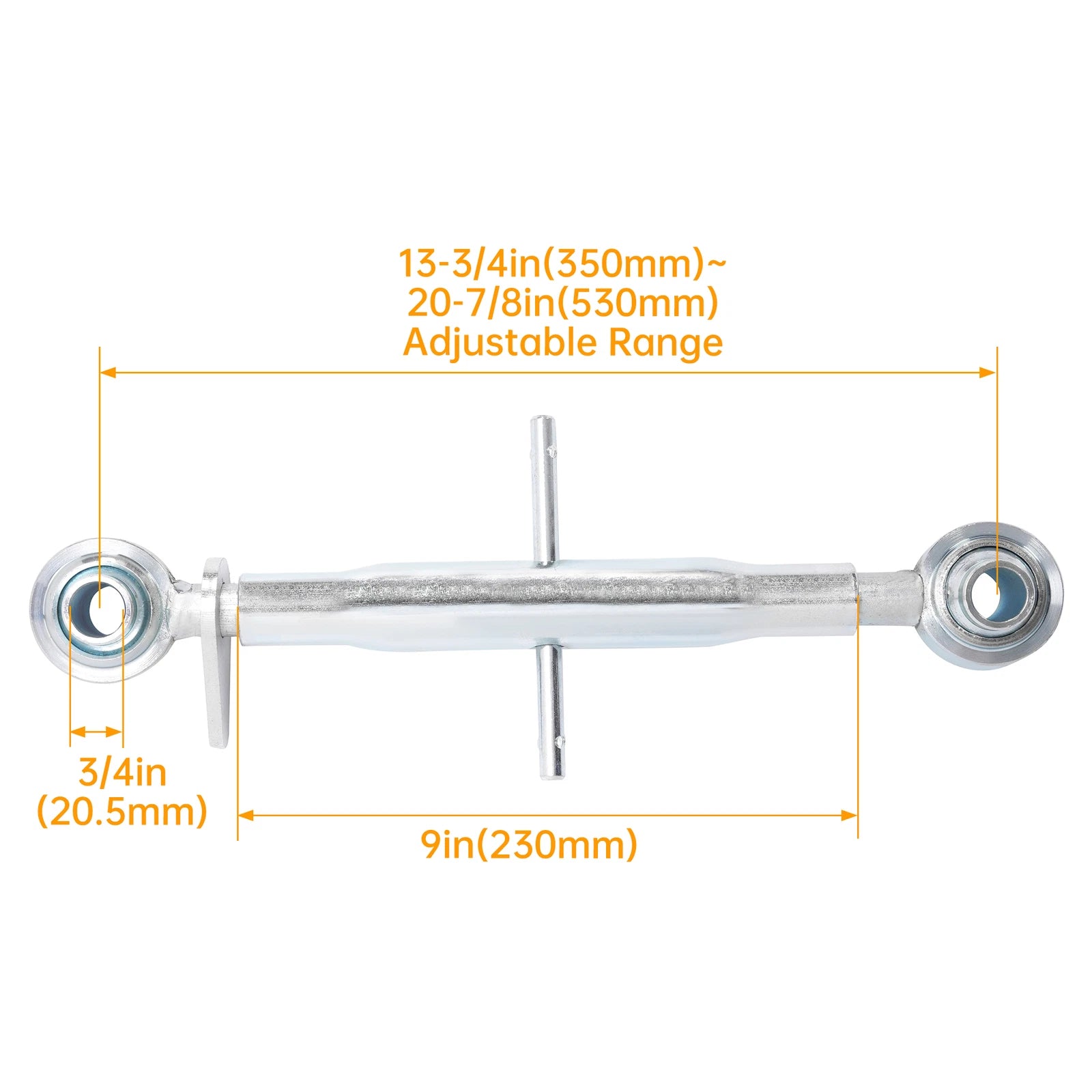 3-Point Hitch Top Link for Category 1 Tractors (Adjustable, 15")
