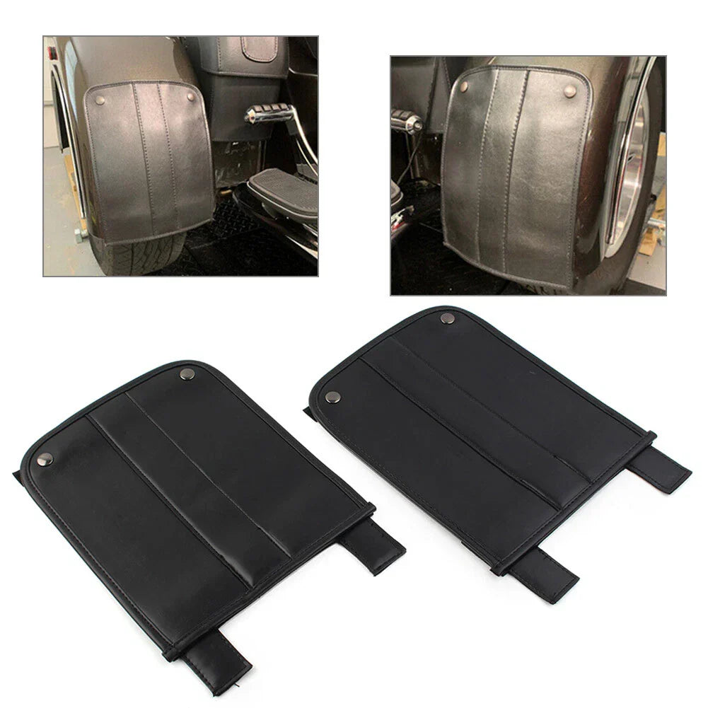 Black PU Leather Universal Trike Rear Fender Bra for Harley Roadsmith