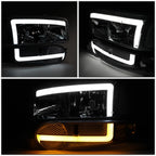 LED Bumper Headlight for GMC Sierra Yukon Denali (2001–2007) Smoked/Clear
