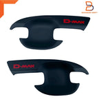 Matte Black Door Handle Insert Bowl Cover Red Trim for Isuzu D-MAX (20-25)