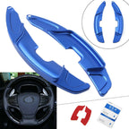 Blue Steering Wheel Shift Paddle Shifter Covers for Lexus ES300h ES350 (19-24)