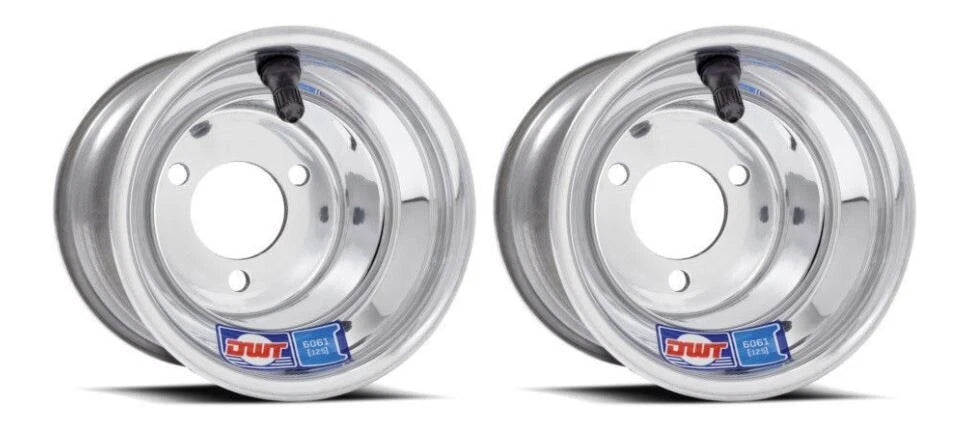 Pair of DWT Polished Wheels Rims for Honda TRX70 (2000–2023) 8" 8x6 4x110 3x100