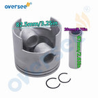 3Pcs Piston Kit 688-11636 + Ring 688-11605 For Yamaha Outboard 75-90HP (1975–1985)