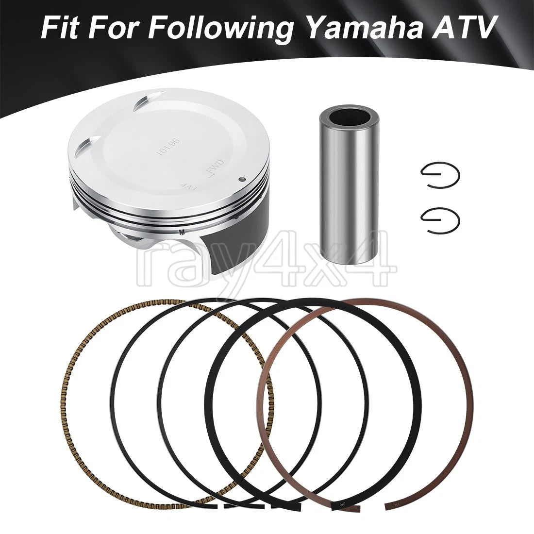 102mm STD Forged Piston & Rings Kit for Yamaha Rhino Grizzly 700 (2007–2014) 1S3-11631-10-00