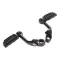 1 x Black 1-1/4" Long Angled Adjustable Highway Foot Pegs for Harley Dyna