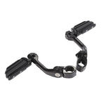 1 x Black 1-1/4" Long Angled Adjustable Highway Foot Pegs for Harley Dyna