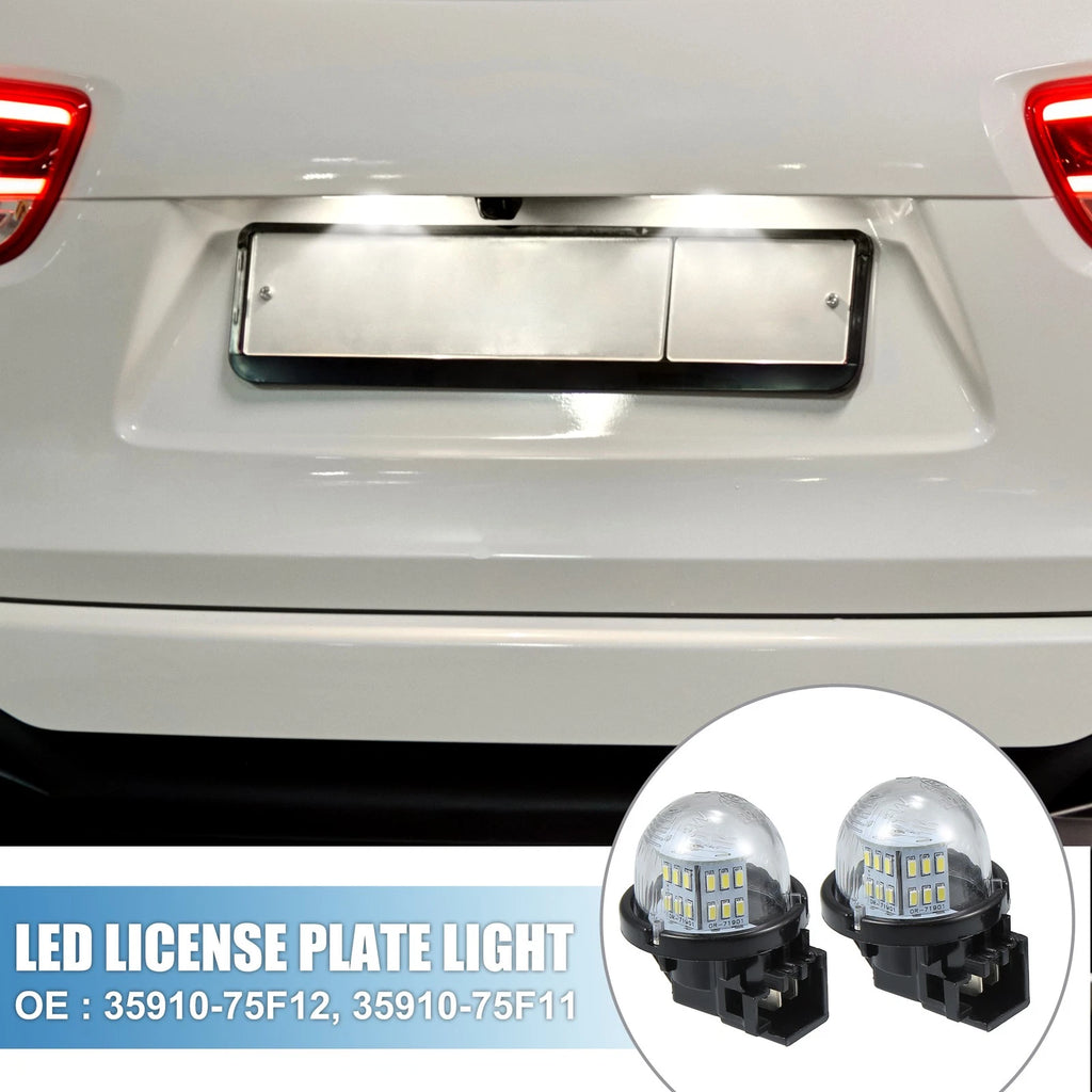 2X 6500K 3528SMD LED License Plate Light for Suzuki Grand Vitara (2006–2014)