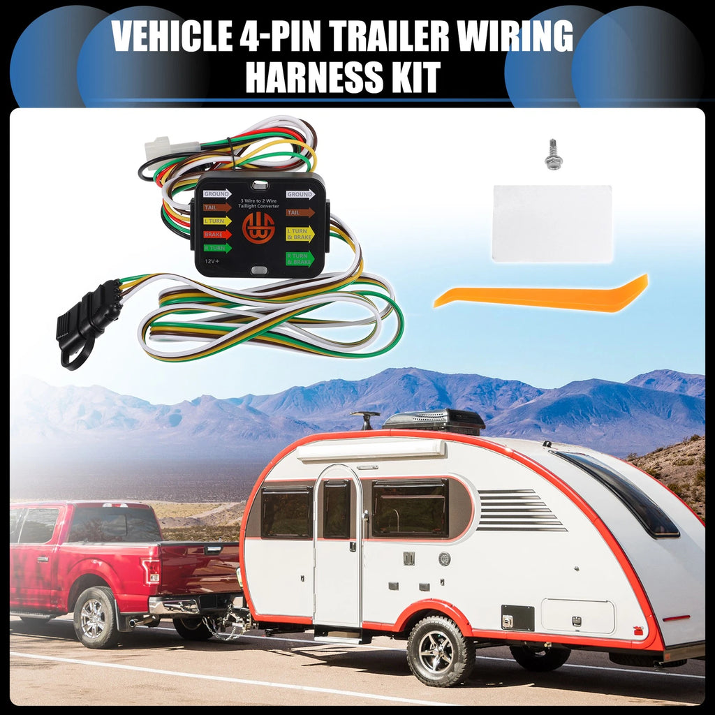 Set of 4-Pin Trailer Wiring Harness for Subaru Forester 