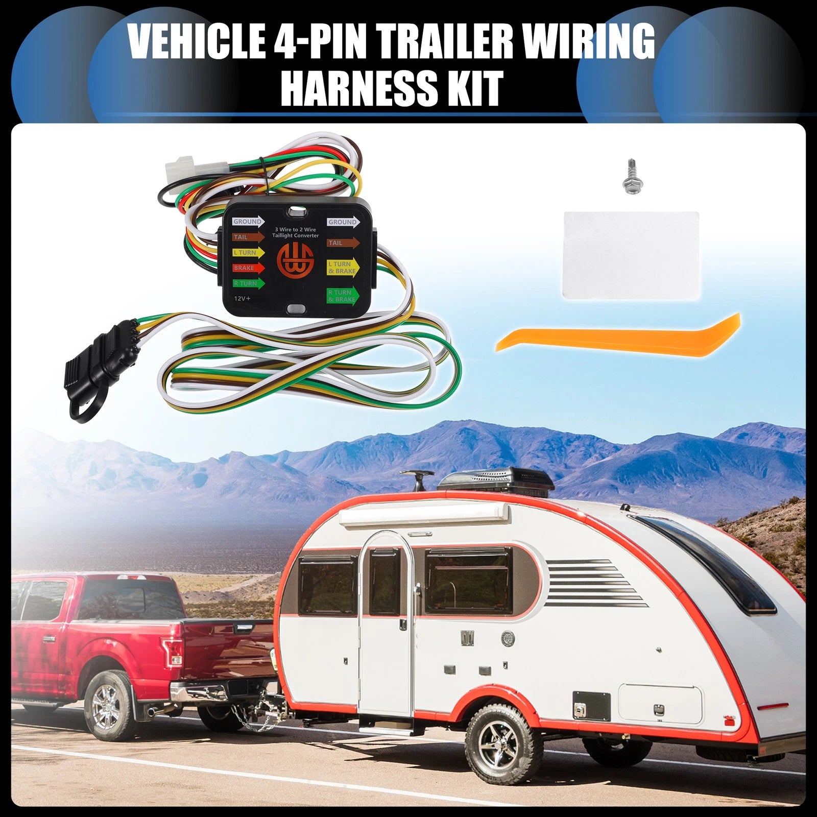 Set of 4-Pin Trailer Wiring Harness for Subaru Forester 