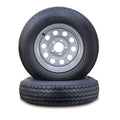 2 Free Country Trailer Tire Rim ST205/75D14 6-Ply C 5 Lug 4.5" PCD Silver Mod