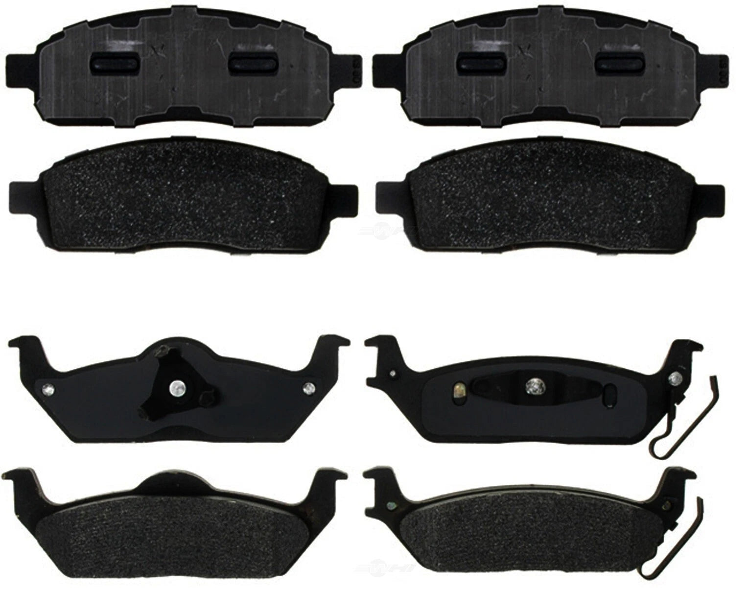 Set of 4 Semi-Met Brake Pads for Ford F150, Lincoln Mark LT (2004–2008)