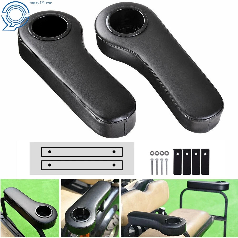 Rear Seat Arm Rest Cushion Cup Holder for EZGO Club Car Yamaha Golf Cart