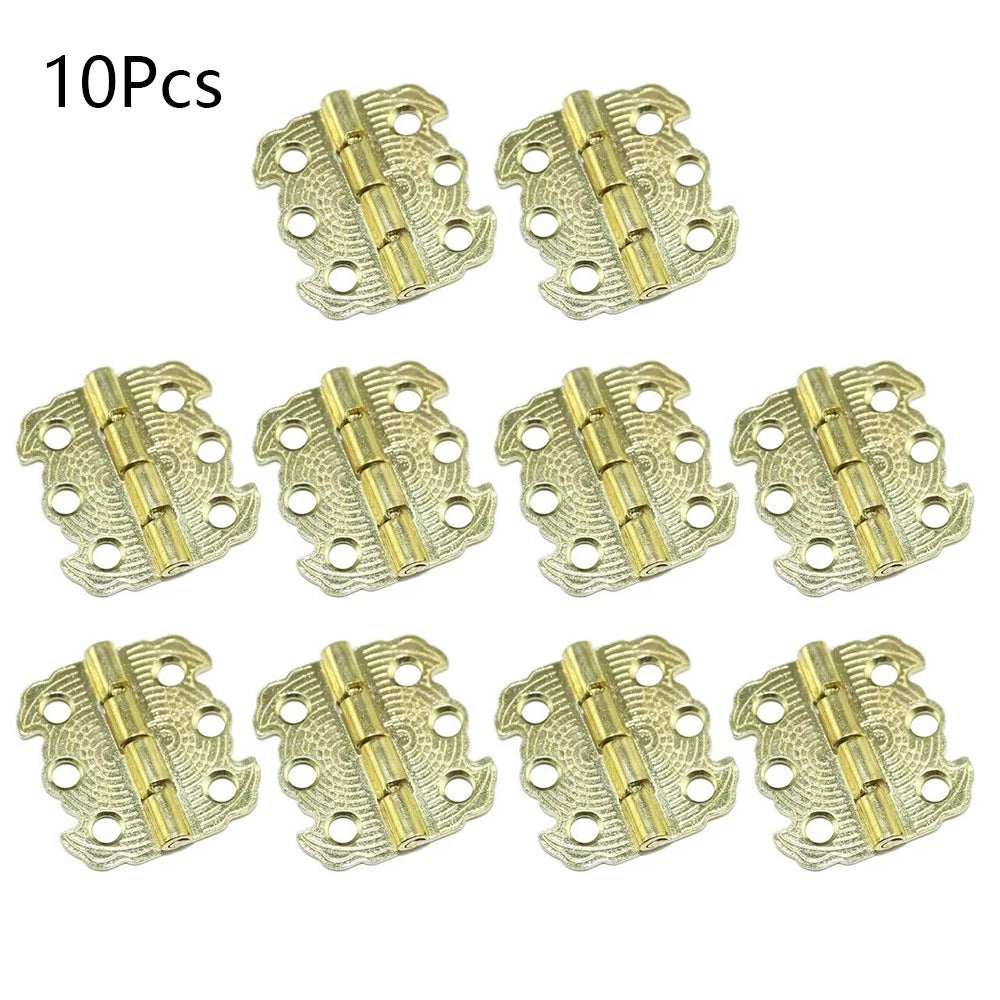 10pcs Gold Furniture Hinges for Jewelry Box (29mm x 27mm)