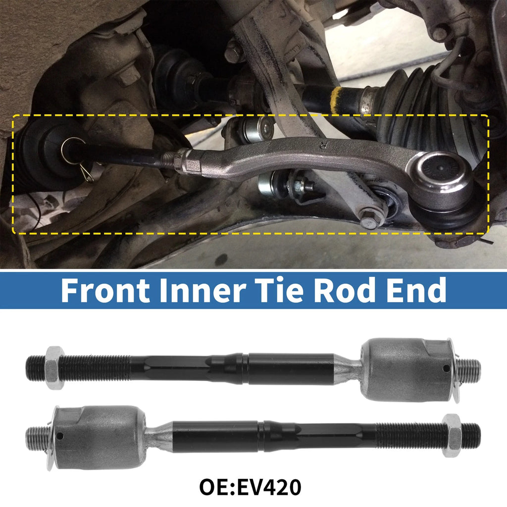 2 Pcs Front Inner Tie Rod End Links for Toyota Solara (2004–2008) No.EV420