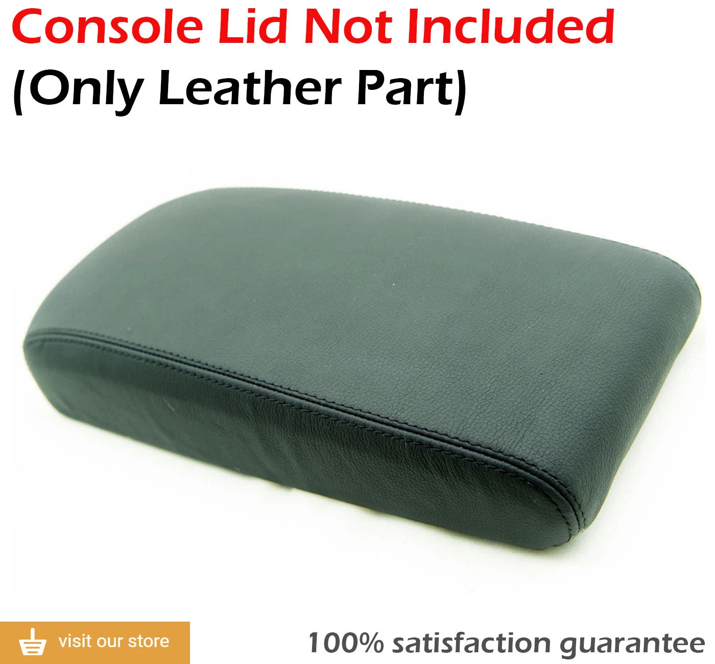 Center Console Armrest Cover for Nissan Maxima (2009–2014) Black Synthetic Leather