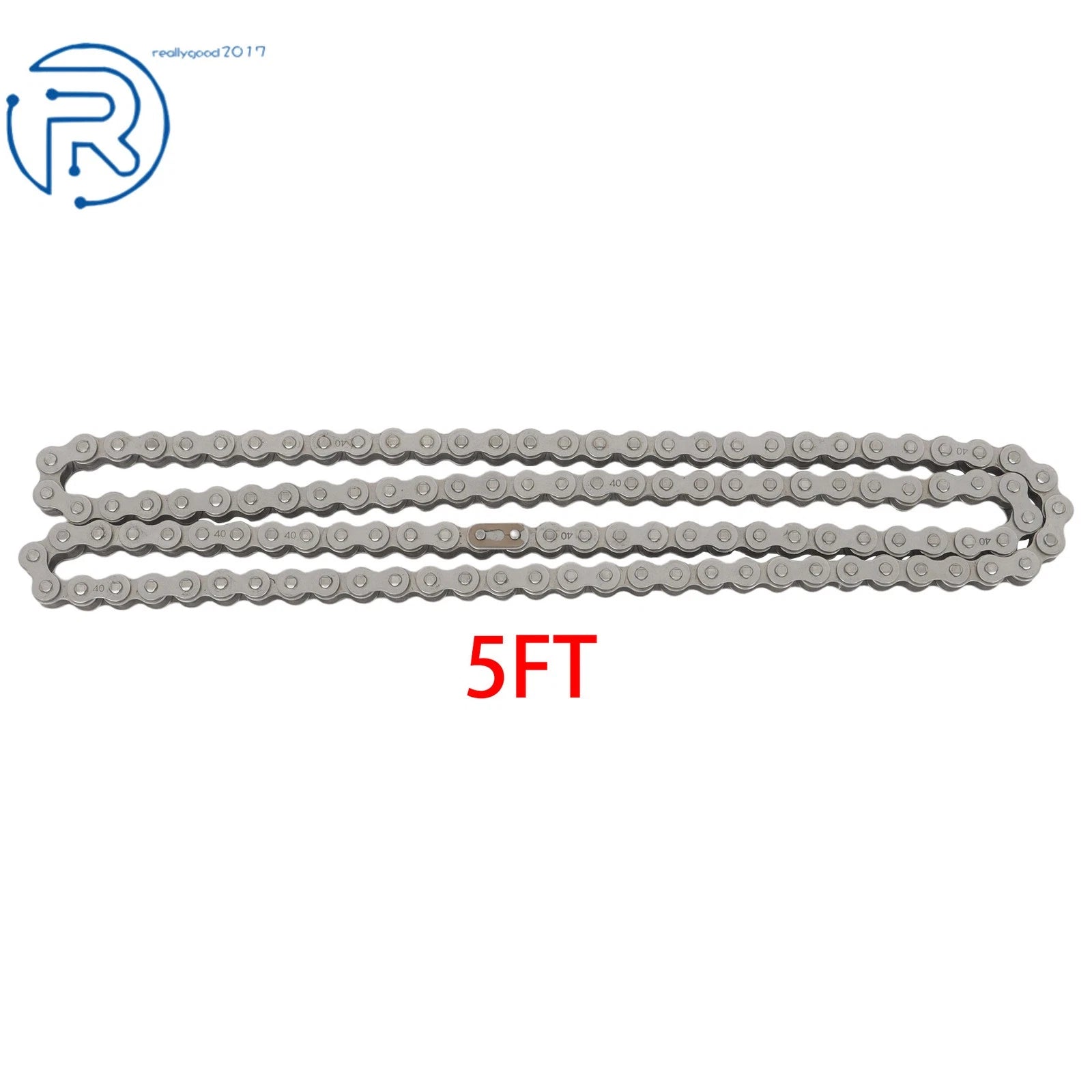 5 Feet of 40 Roller Chain with 2 Connecting Links