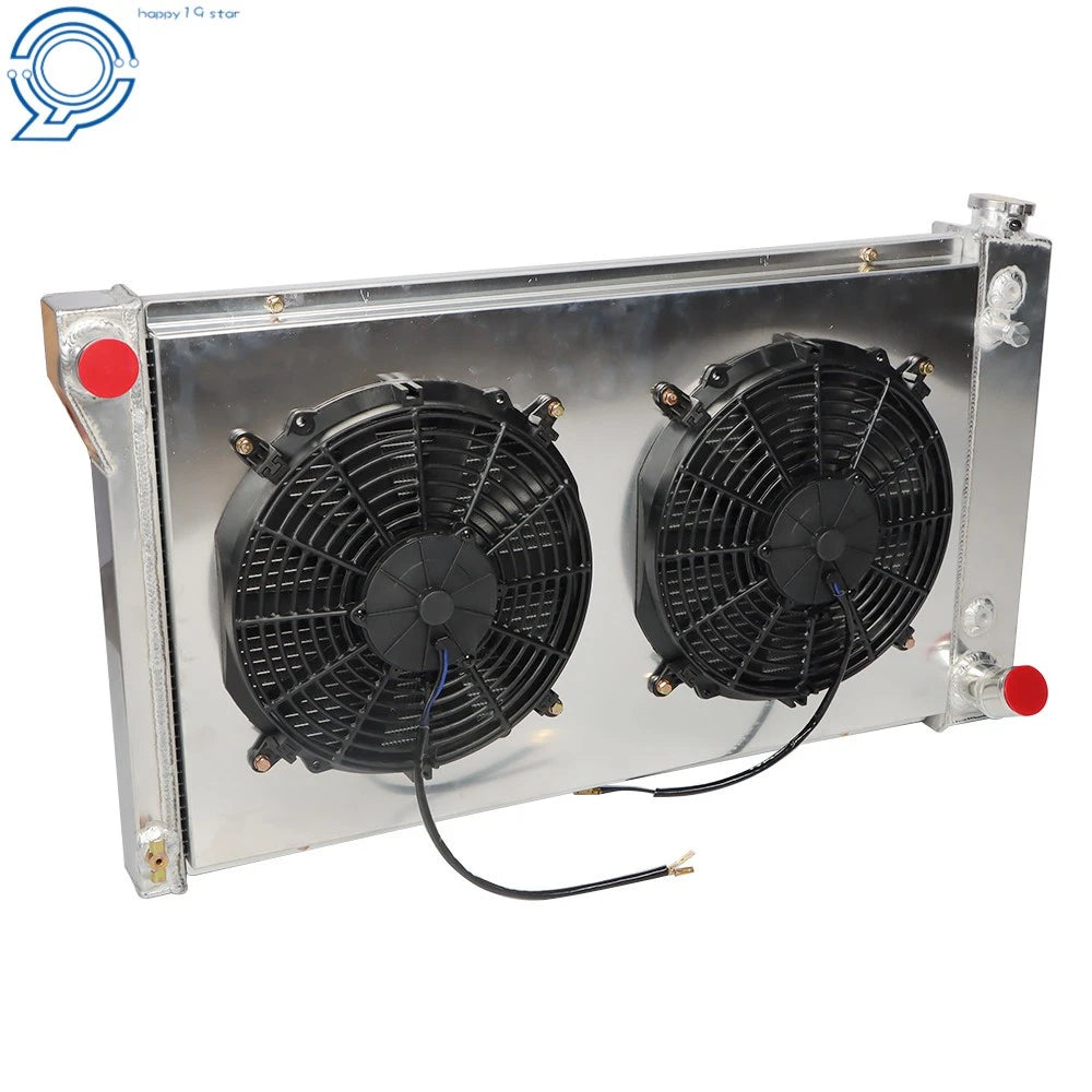 3 Row Aluminum Radiator with Shroud Fan for Chevy GMC C/K 10/20/30 (1967–1972)