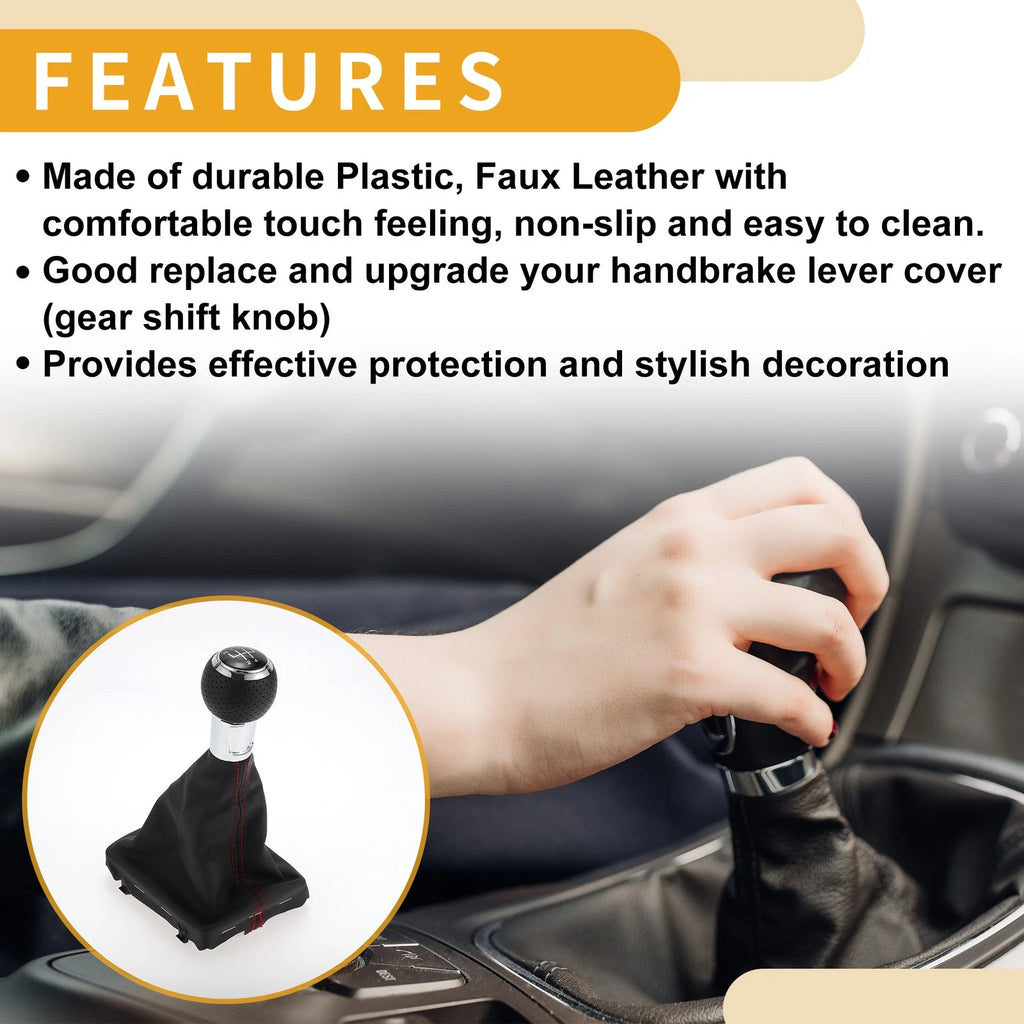 5 Speed Gear Shift Knob with Cover for Audi A3 (2008–2013)