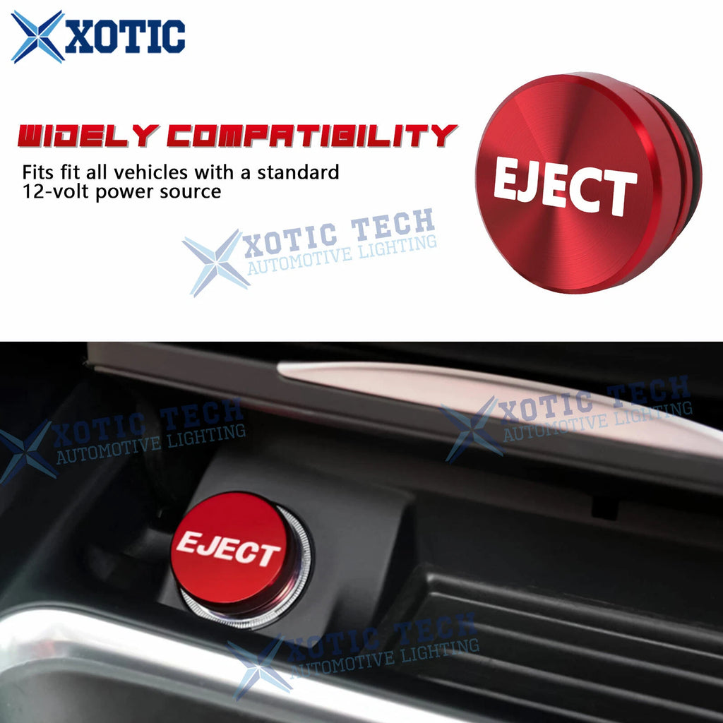 Aluminum Alloy Eject Button Cigarette Lighter Switch Trim for Universal (2019–2024)