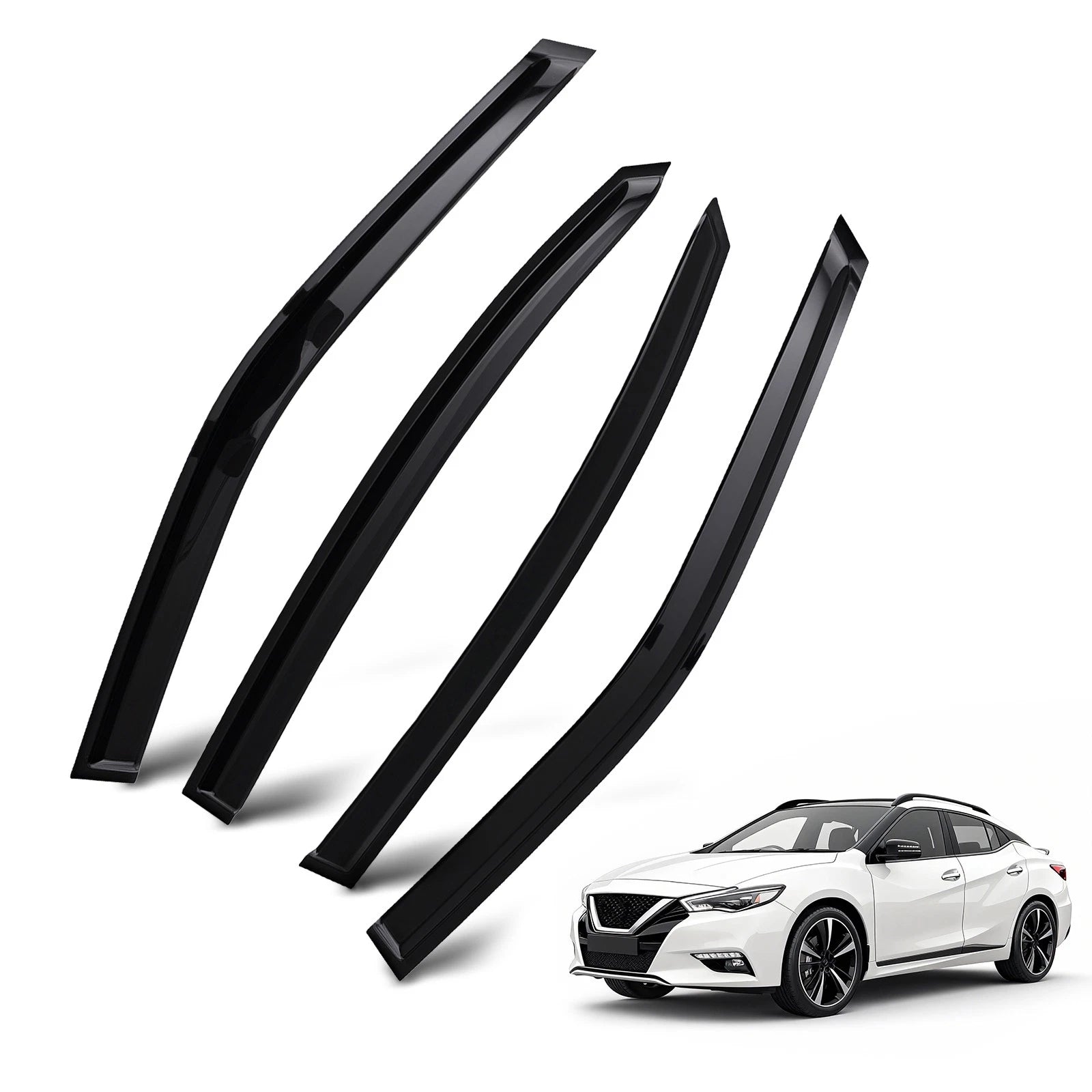 Set of 4 Window Visor Rain Guard Vents for Nissan Maxima (2016–2023)