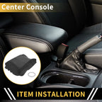 Console Pad Cover for Nissan Titan (2004–2014) Microfiber Leather Black