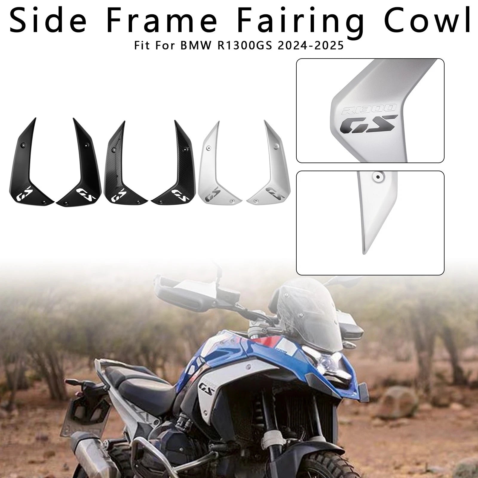 Set of 2 Side Frame Fairing Cowl Guards for BMW R1300GS (2024–2026)