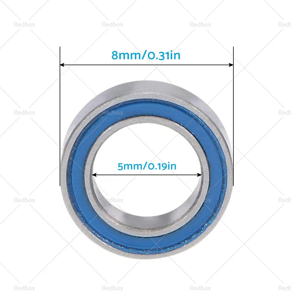 Set of 10 Bearings for RC 2728 4606 5114 1213 B020 MR85-2RS (5x8x2.5mm)