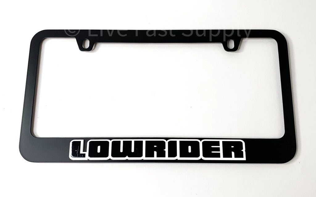 Matte Black Premium License Plate Frame with White Outline for Chevrolet Camaro (2010–2015)