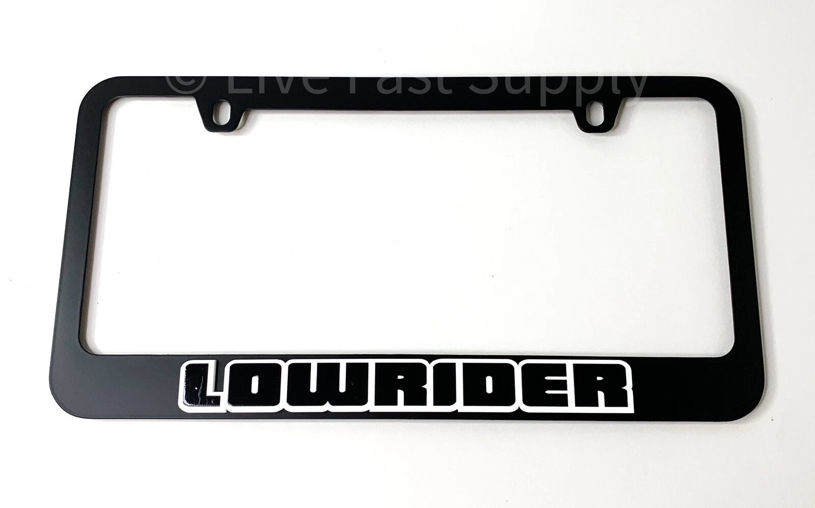 Matte Black Premium License Plate Frame with White Outline for Chevrolet Camaro (2010–2015)