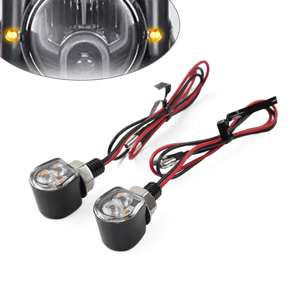 Universal Mini Motorcycle Turn Signal Amber Blinker Light