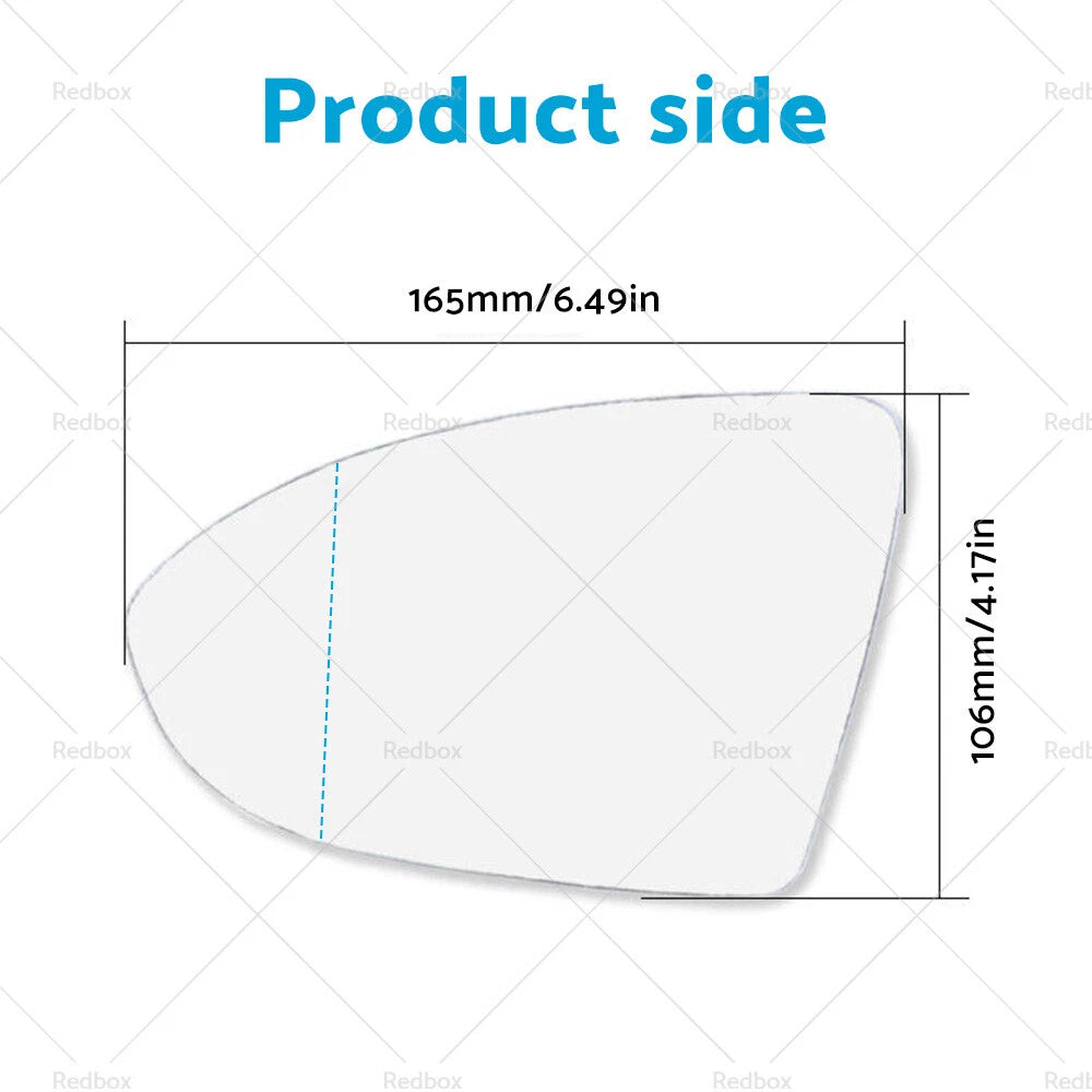 Left Mirror Glass Convex with Heated Plate for VW Golf MK7 MK7.5 (2013–2018)