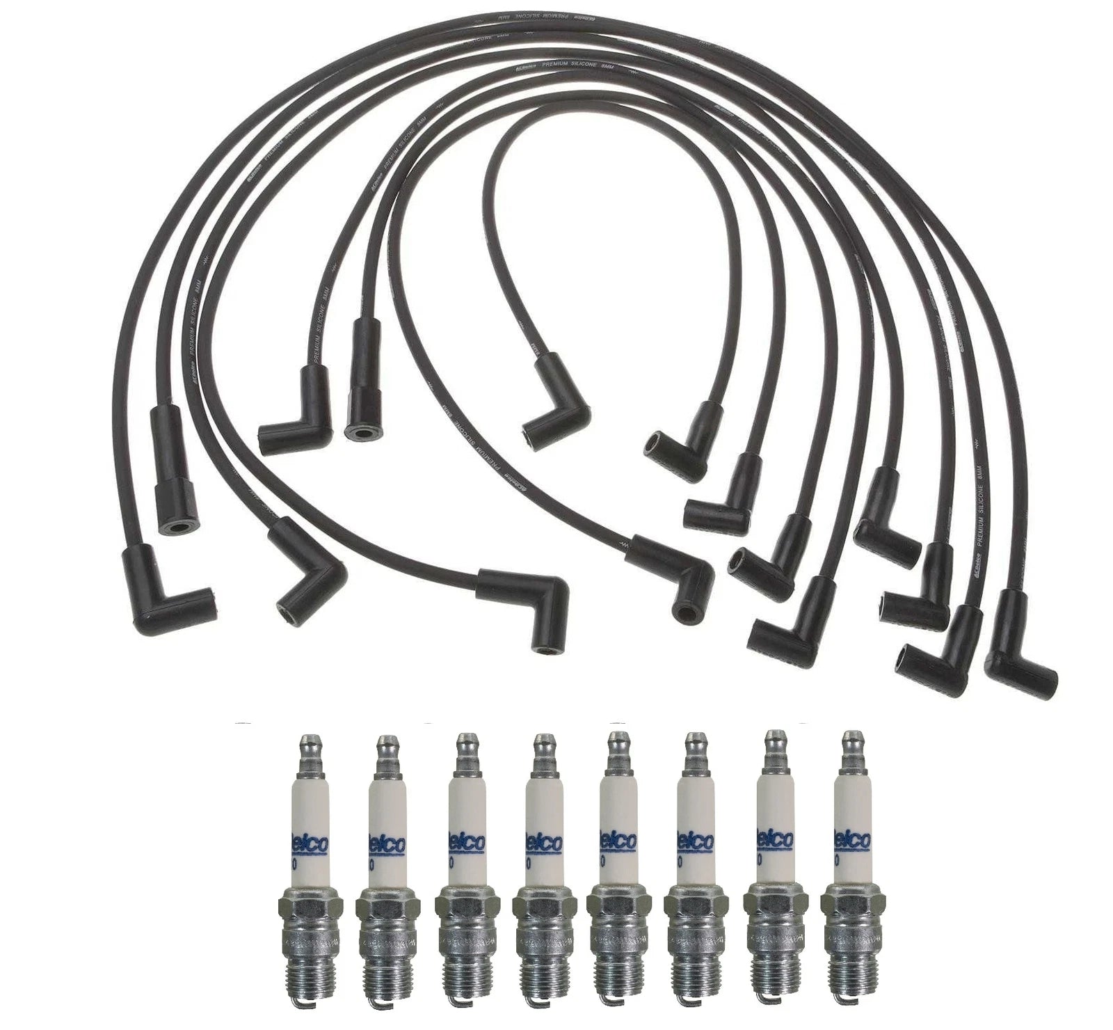 Pro Ignition Wire Set & ACDelco Rapidfire Spark Plugs Kit for Chevy 5.7 V8 (1996–2002)