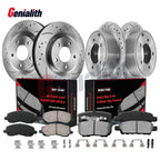Set of 4 Disc Rotors + Brake Pads for Dodge Avenger, Caliber, Jeep Compass