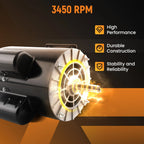 Air Compressor Motor for 3450 RPM Applications (Single Phase)