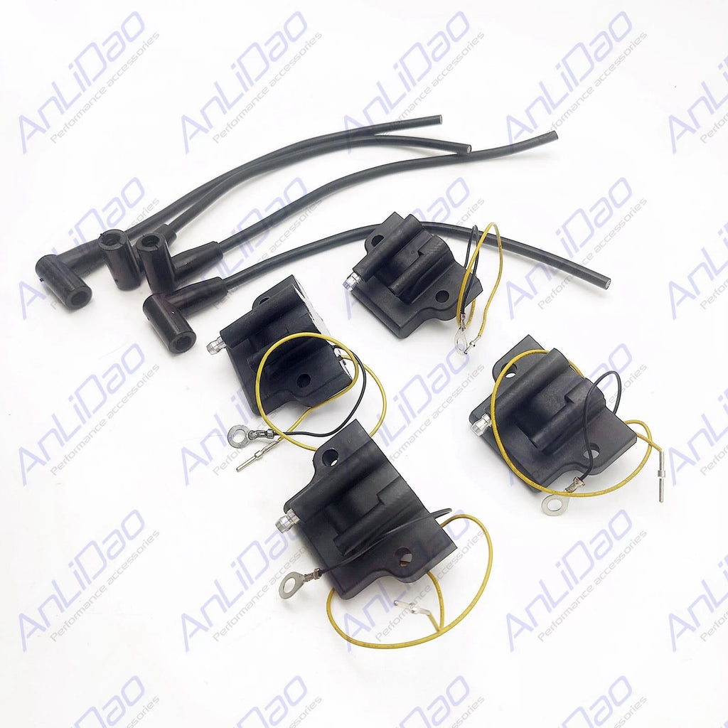 Set of 4 Ignition Coils for Johnson Evinrude Outboard (18-5176, 0582106, 0582366, 0581998)