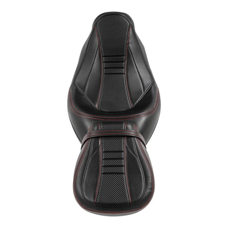 Black Driver Passenger Seat for Harley Touring Road Glide (2009–2023)