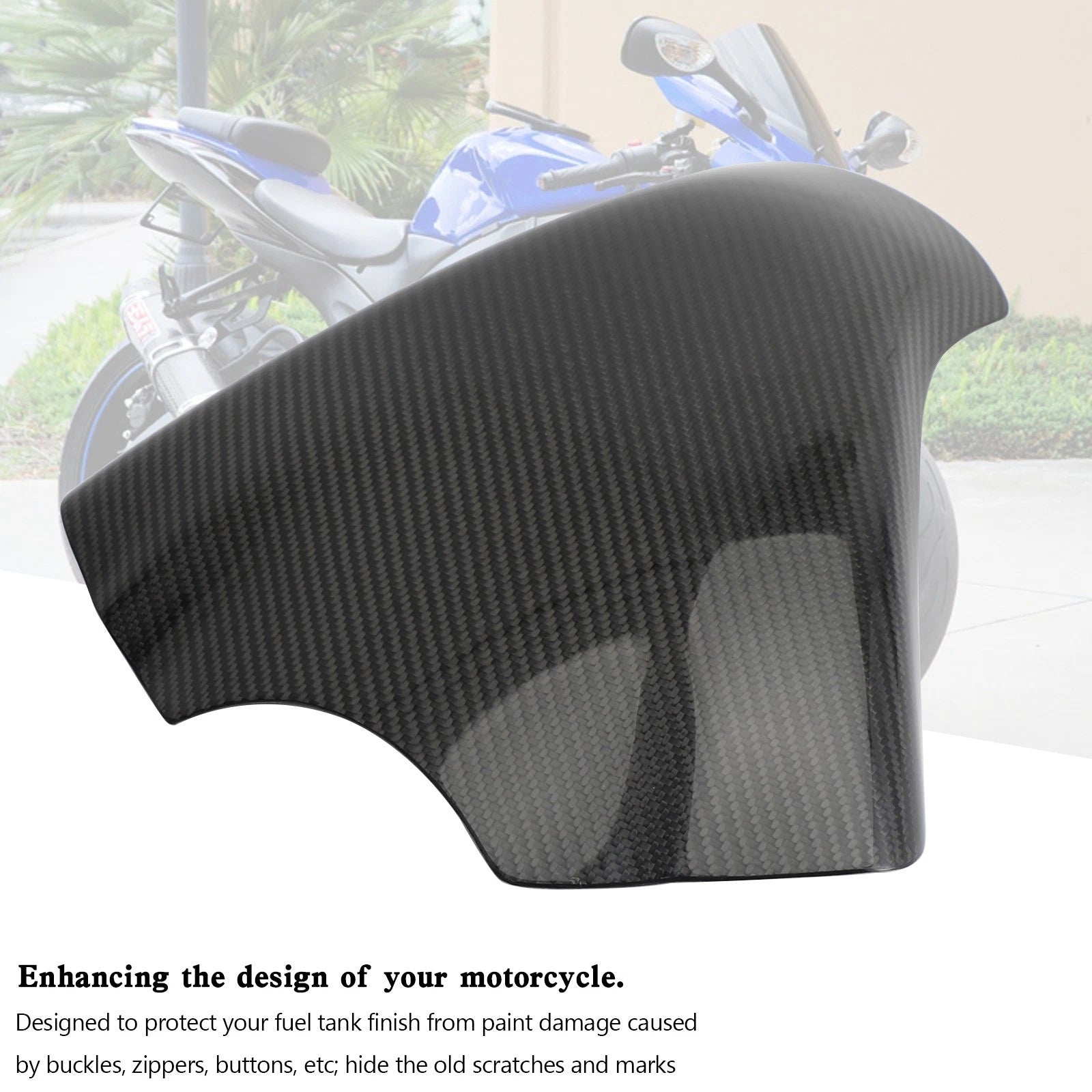 Carbon Fiber Tank Cover Fairing for Suzuki GSXR600 GSXR750 (2008–2010)