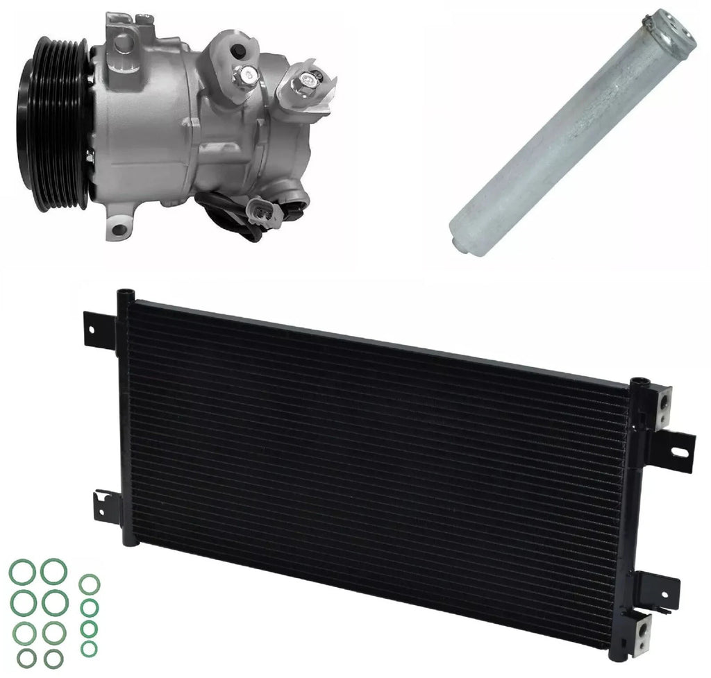 AC Compressor Kit With Condenser Replacement for Jeep Compass 2.4L (2010–2016)
