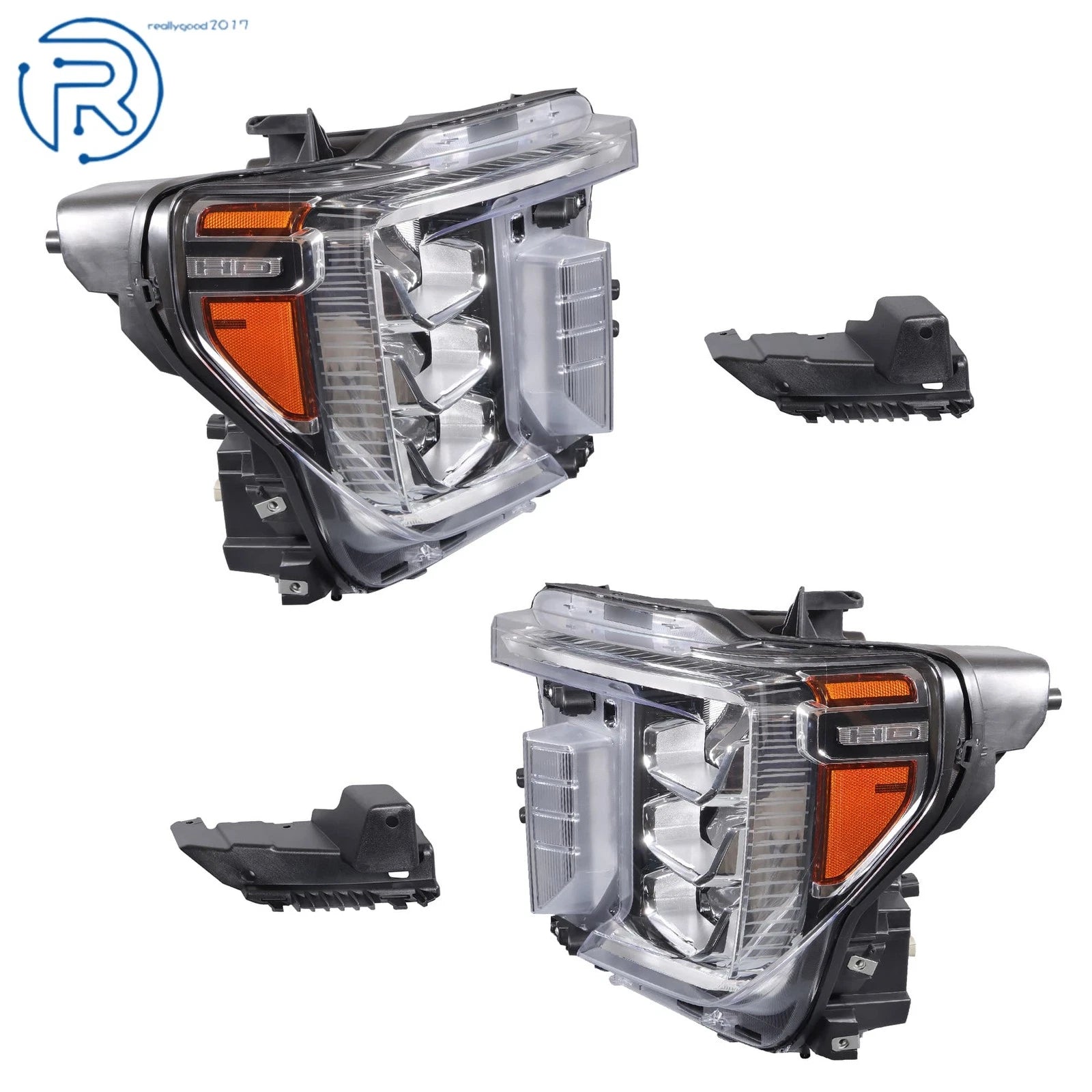Full LED Headlights for GMC Sierra 2500 3500 HD (2020–2022) LH+RH