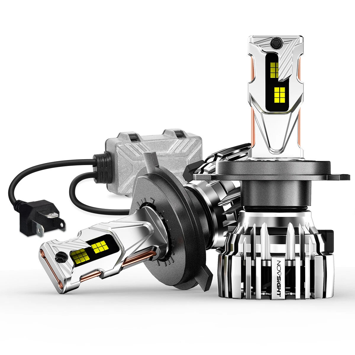 H4 9003 LED Headlight Bulbs for NOVSIGHT (6500K, 32000LM, 140W)