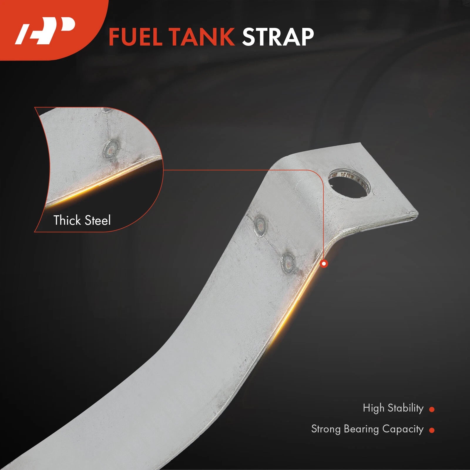 2X Steel Fuel Tank Straps for Chevrolet Chevy II (1968–1972)