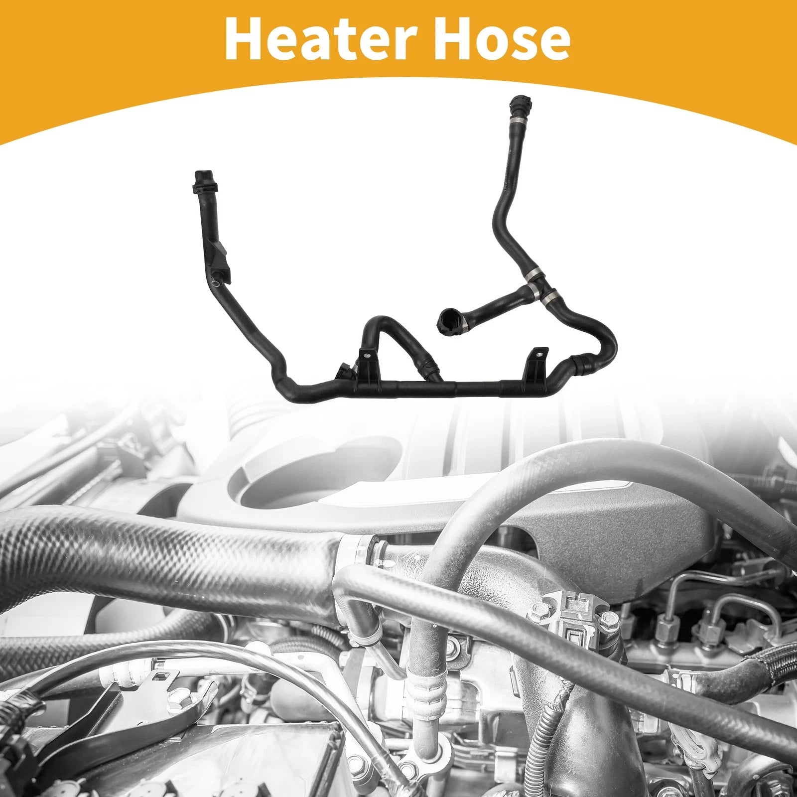 Heater Hose for BMW X1 E84 2.0L (2011–2017) No. 17127639027 Rubber Black