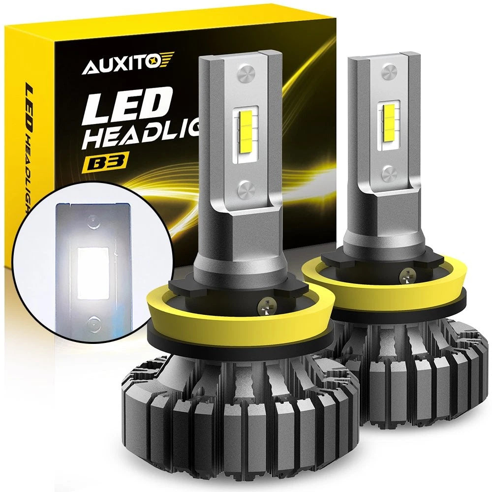 AUXITO LED Light Kit H11 H8 H9 for High Low Beam Fog Bulb (6500K 4000LM)