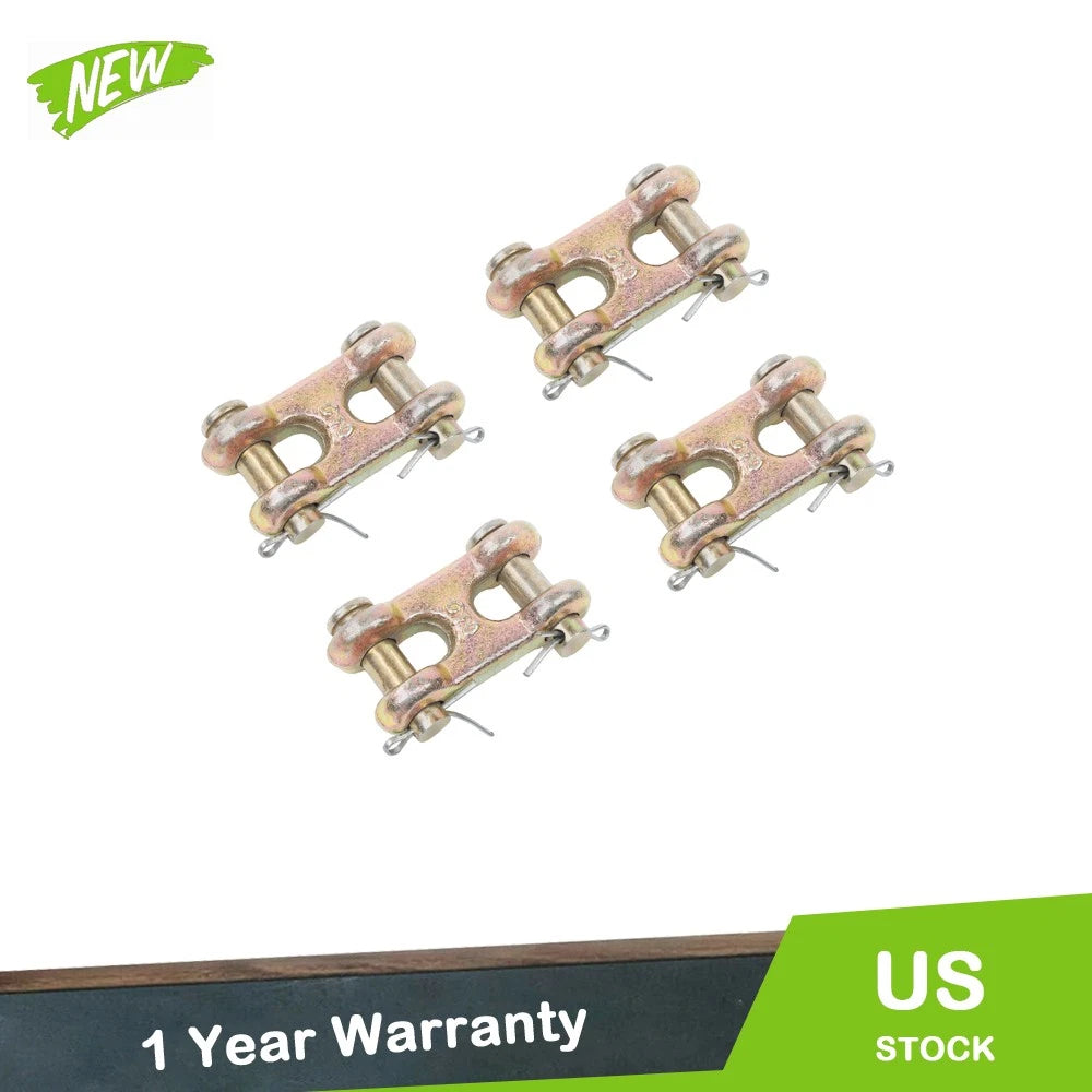 Set of 4 Double Clevis Links for Transport Chain (3/8" G70)