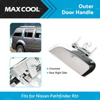 Chrome Rear Outer Door Handle LH RH for Nissan Pathfinder R51 (2005–2013)